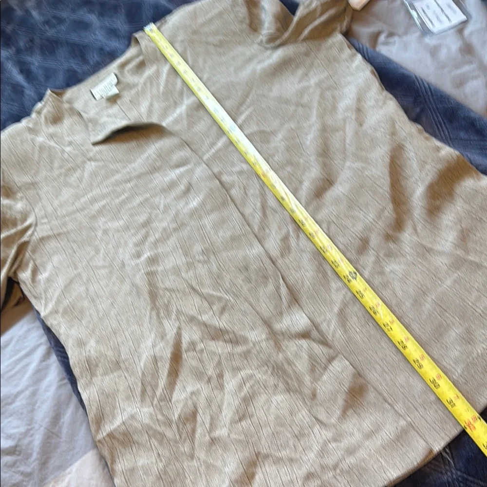 Vintage MAren Petite Women’s Tan Button Down Lightweight Top & Pant 16 petite - Picture 9 of 15